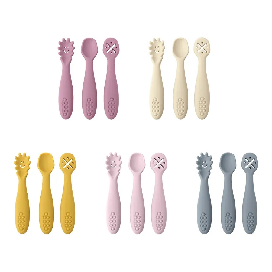 3PCS Baby Learning Spoon Set – Toddler Feeding Utensils
