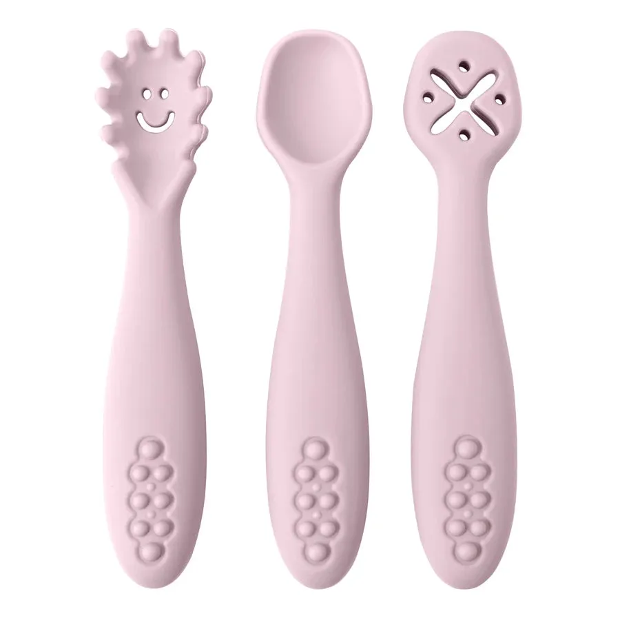 3PCS Baby Learning Spoon Set – Toddler Feeding Utensils