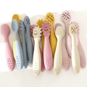 3PCS Baby Learning Spoon Set – Toddler Feeding Utensils