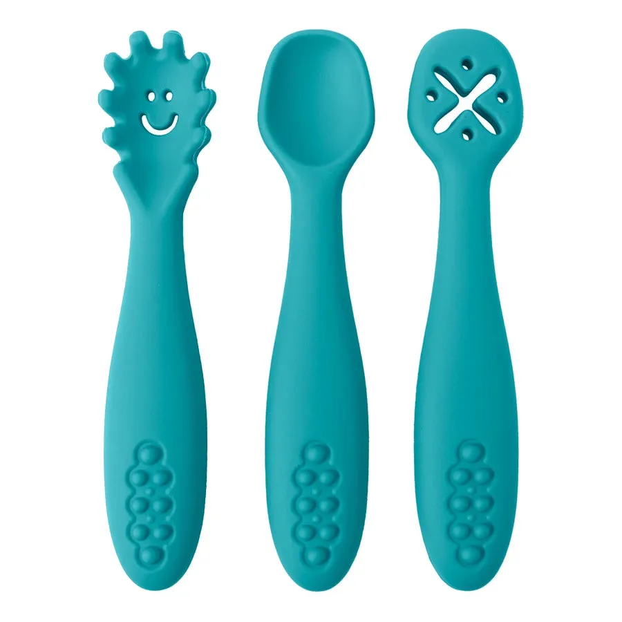 3PCS Baby Learning Spoon Set – Toddler Feeding Utensils