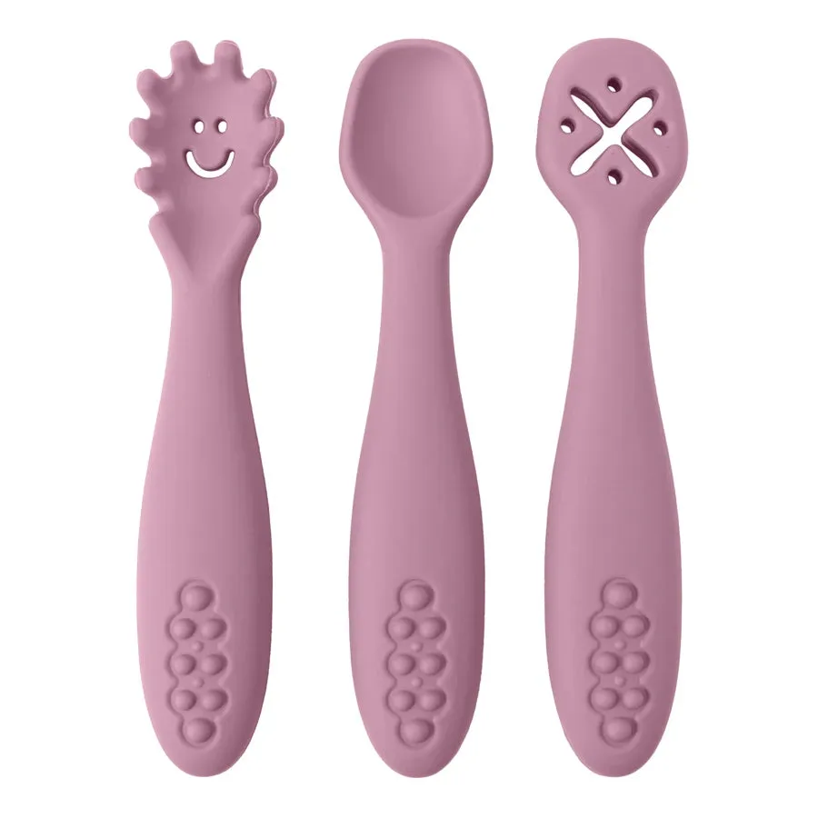 3PCS Baby Learning Spoon Set – Toddler Feeding Utensils