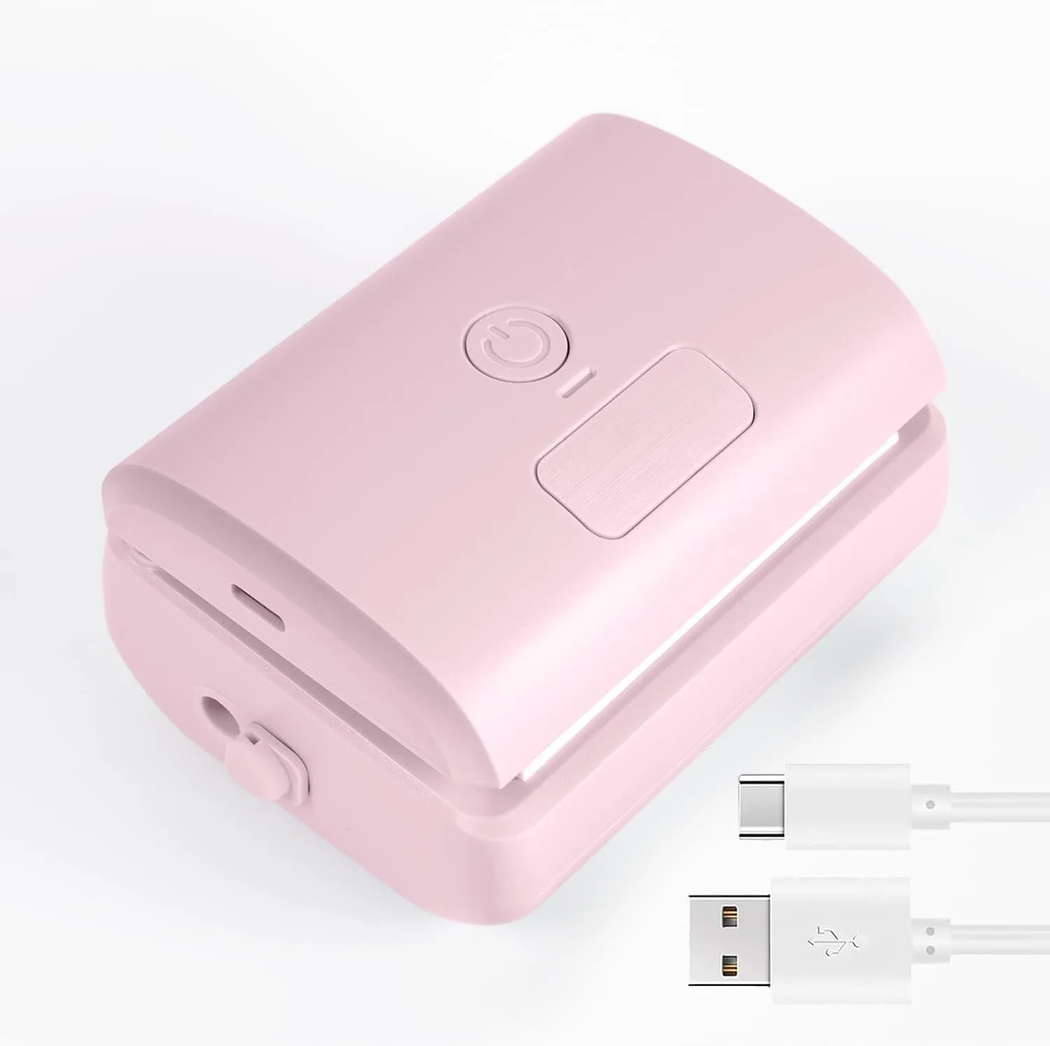 4 in 1 Mini Vacuum Sealer，Portable 60kPa Heating Vacuum Food Bag Sealer with 1200mAh Rechargeable Quick Automatic Food Storage Machine with Inflatable for Universal Storage Bags, Vacuum Bags/Boxes
