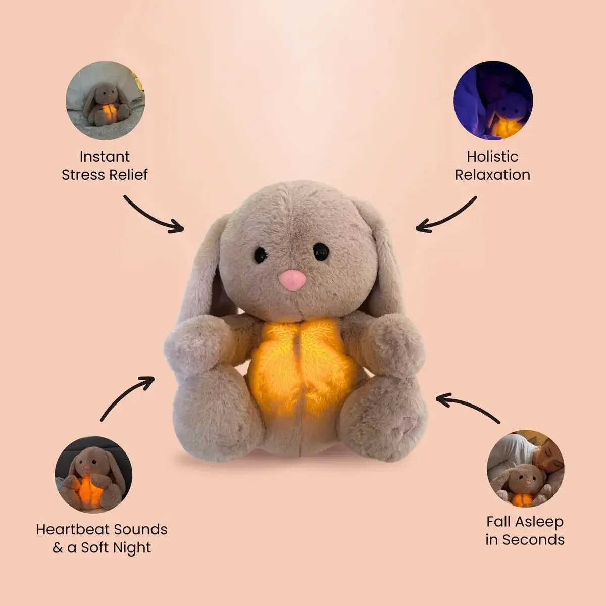 4 Models Musical Plush Rabbit Toy Breathing Soothing Plush Stuffed Doll Singing