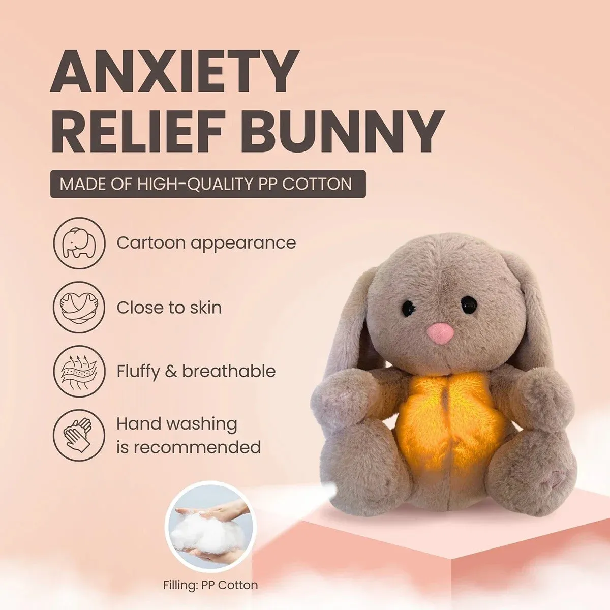 4 Models Musical Plush Rabbit Toy Breathing Soothing Plush Stuffed Doll Singing