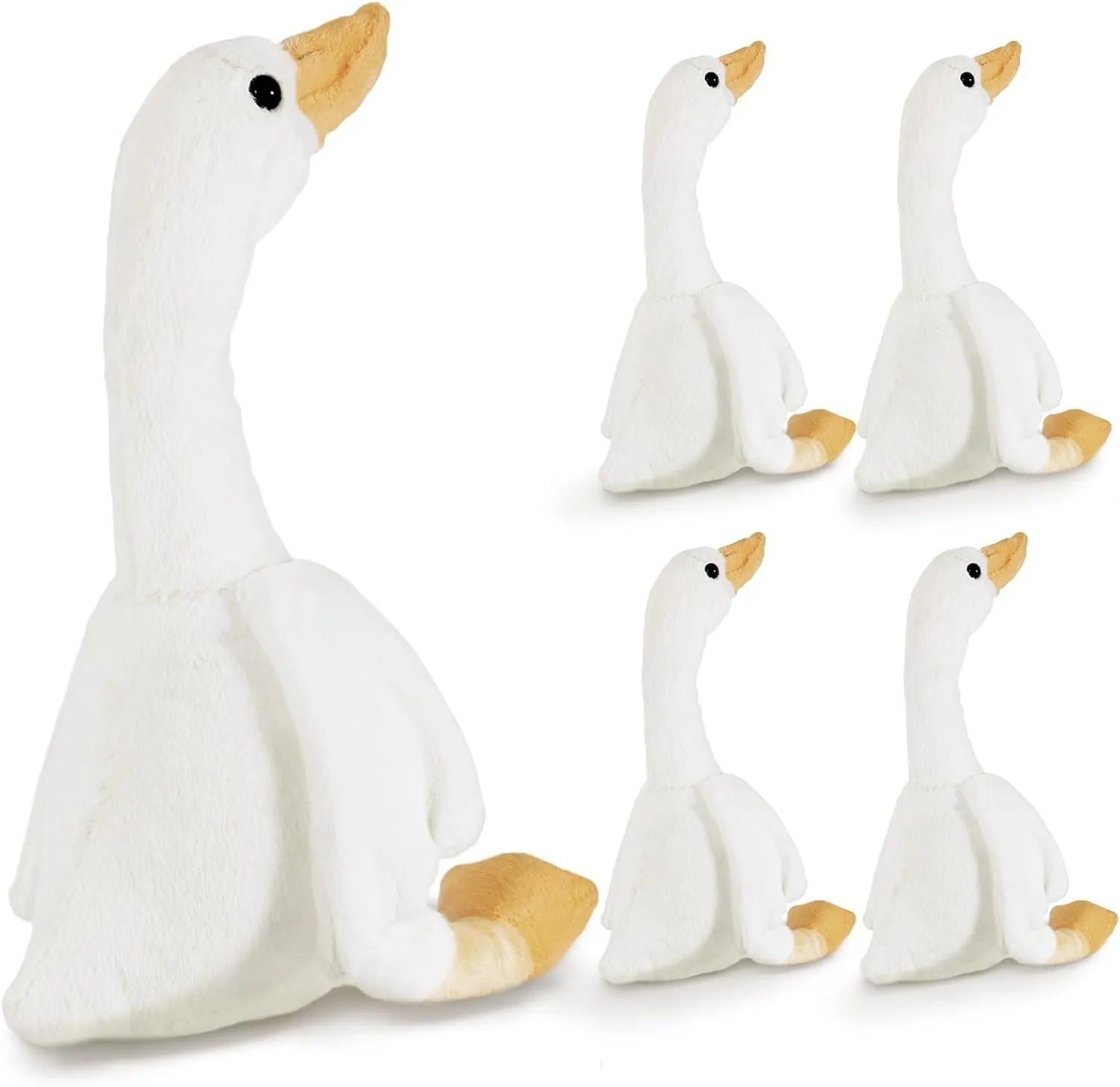 4 Pcs Goose Stuffed Animal 15.7" Goose Plush Stuffed Animals Toy Duck Hugging Pillow Deocr Soft Swan Doll for Kids Boys Girls Sleeping Room Party Favors Gifts