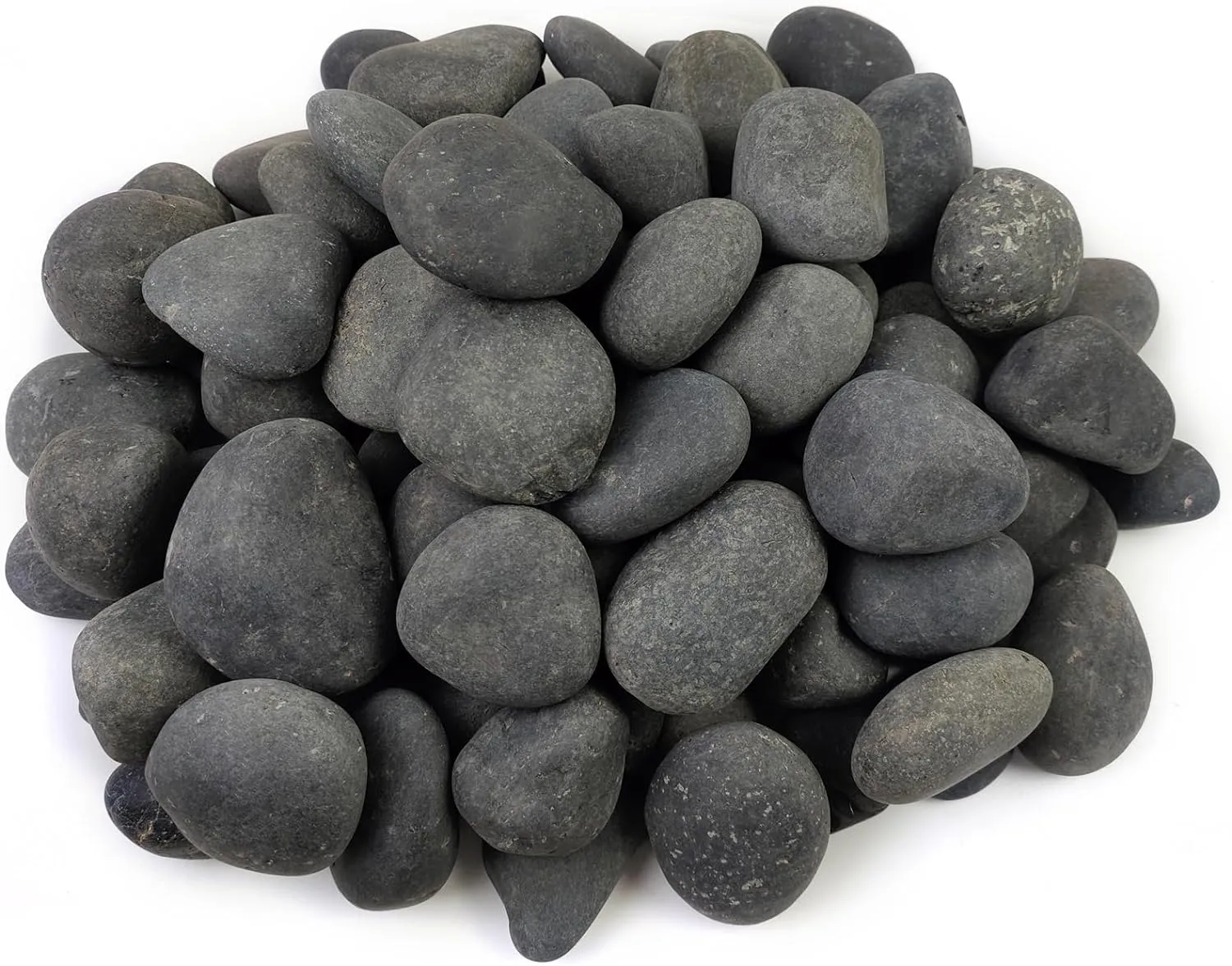 40 lbs Bulk Black River Rocks for Landscaping, 3-4 Inch Mexican Beach Pebbles, Decorative Black Stones for Planters Garden Fish Tank Walkways and Outdoor Decorative Stones