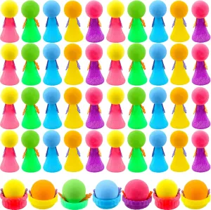 48 PcsJumping Spring Toys Colorful Jumping Popper Spring Launcher Toys Cute Jumping Spring Bouncy Toy for Kids Birthday Party Favors Goodie Bag Stuffers Christmas Stocking Stuffers, Random Color