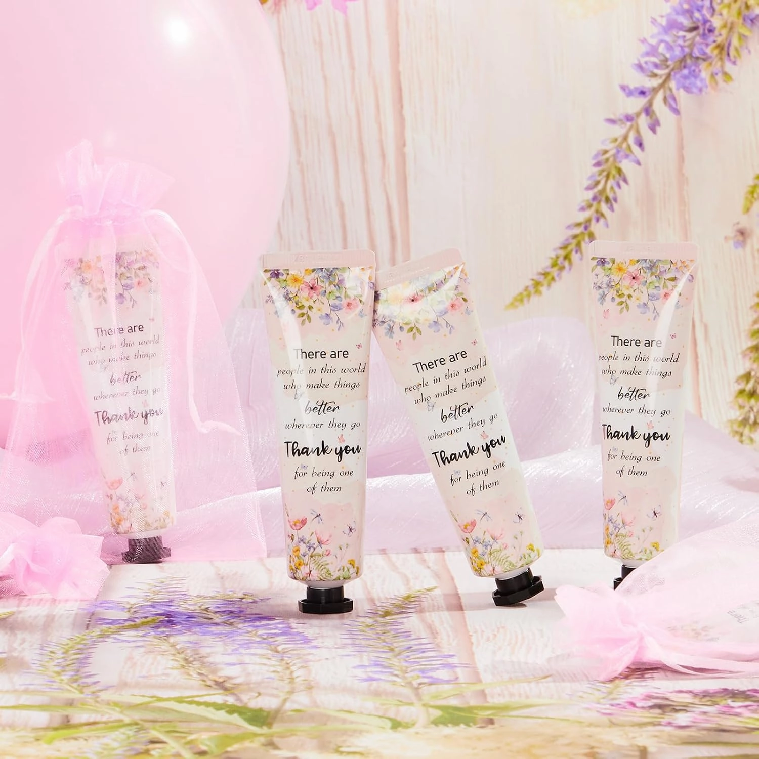 48 Sets Baby Shower Hand Cream Bulk Appreciation Baby Shower Favors Bridal Thank You Hand Cream for Guests Travel Size Lotion with Organza Bags