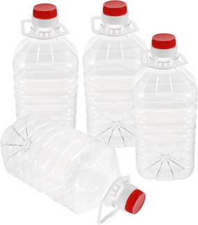 4 Pcs Transparent Water Jugs Large Capacity Water Storage Containers for Camping Versatile Kitchen and Outdoor Use Stackable Design for Space Saving Storage