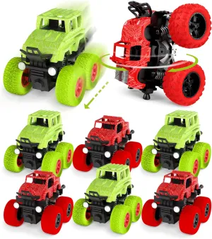 4x4 Power Trucks, Kids Truck Toys Bundle Pack (8 Pack) - Toddler Monster Truck Toys Perfect for Gifting - Monster Truck Party Favors -Friction Powered Toy's