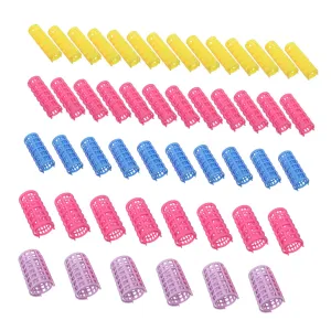 50pcs Lightweight Hair Rollers Hair Curlers for Easy Styling for All Lengths for Home Random Colors