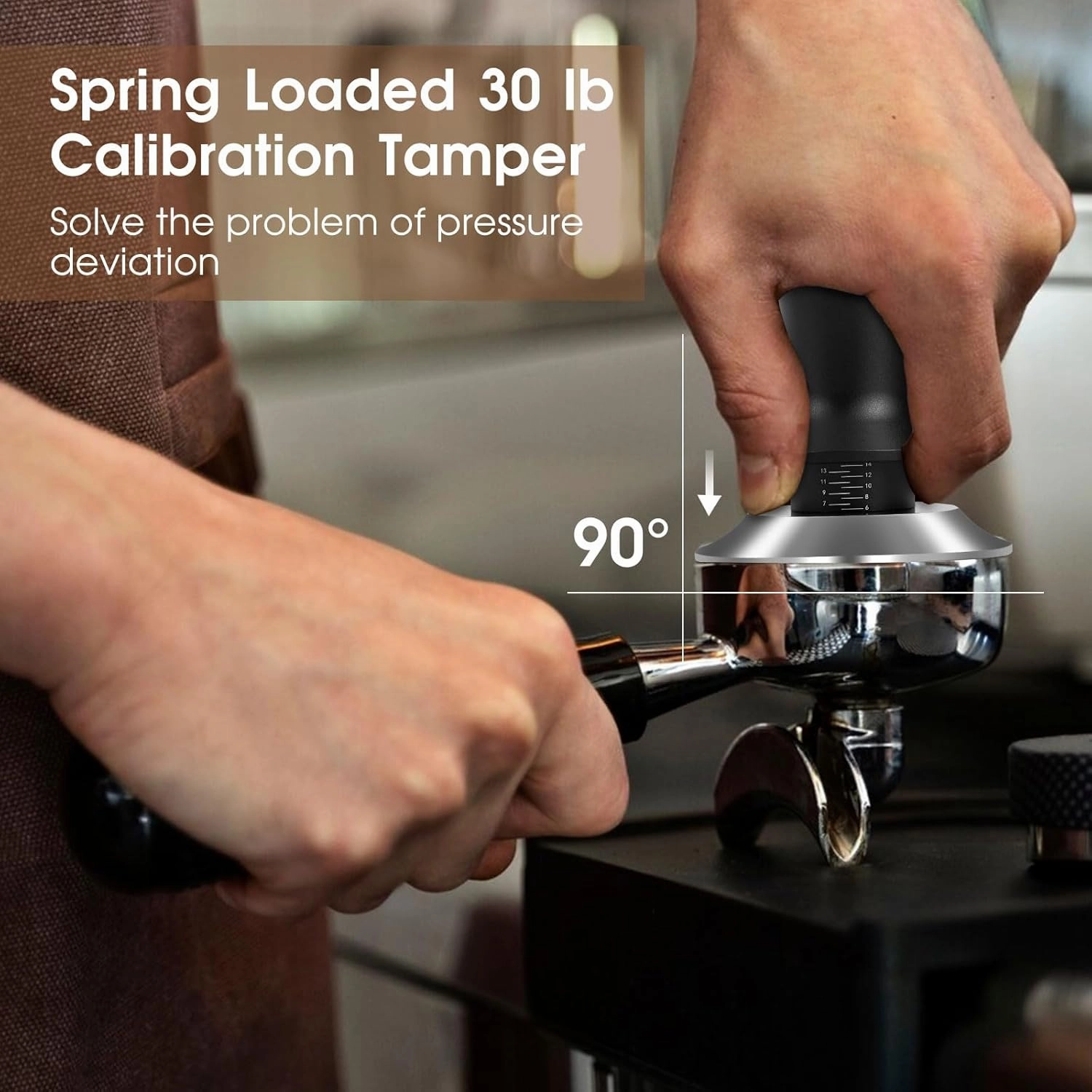 51mm Espresso Accessories Kit, Spring Loaded Calibrated Tamper, WDT Tool and Dosing Funnel Set Fits Espresso Coffee Machines and 51 mm Portafilters