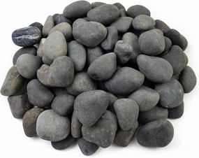 5lbs Black Stones Mexican Beach Pebbles, 2-3 Inch Natural Decorative Black River Rocks for Outdoor Landscaping, Aquarium Garden Walkways Paving Plant Rocks Fountain Painting Rocks