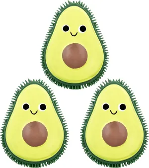 6-Inch Puffer Avocado Squeeze Toy - Forest & Twelfth Set of 3 Avocado Squishy Fruit Stress Balls, Cute Avocado Toys for Kids, Toddlers, All-Occasion Gift for Birthdays, Anniversaries