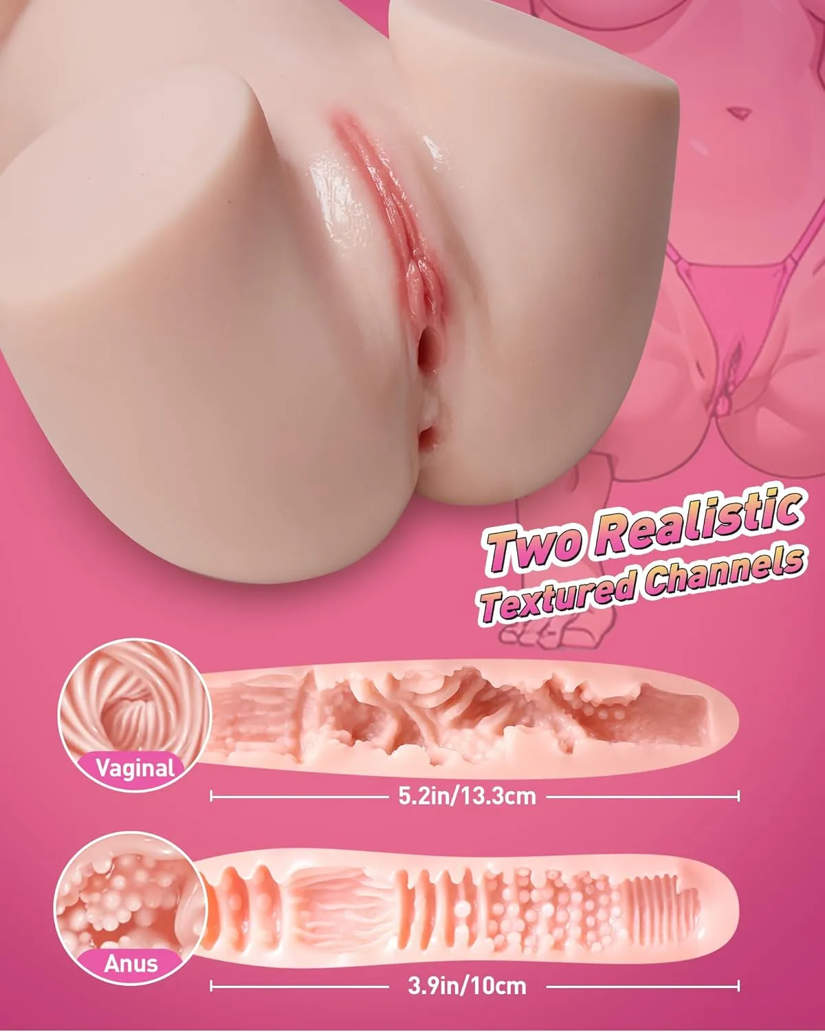 6.5LB Sex Doll Torso Male Masturbator - Pocket Pussy Silicone Doll with Realistic Vagina Anal Big Breasts, Realistic Female Torso Hands Free Male Masturbator, Adult Sex Toys, Pleasure for Men