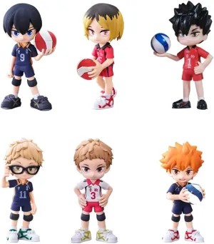 6PCS/Set Shoyo Figure Tobio Kageyama Cake Topper Ornament, 9cm Kozume Kenma Figure Statue Tsukishima Ke Action Figure Desktop Decoration Party Supplies Gifts for Fans