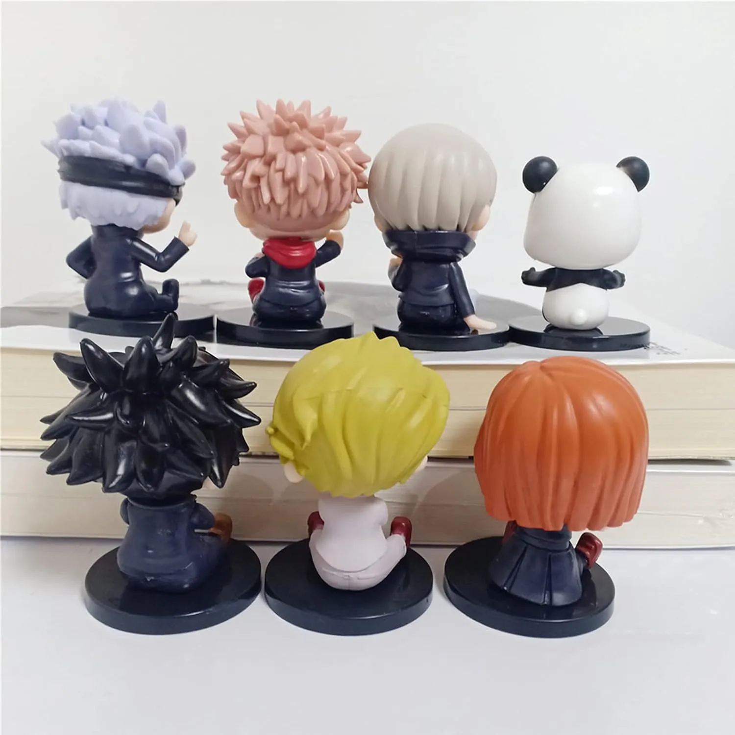 7pcs JJK Mini Figures Set Geto Suguru Action Figure 7cm Cute Anime Figurines JJK Fushiguro Toji Statue Cake Topper Desktop Collections