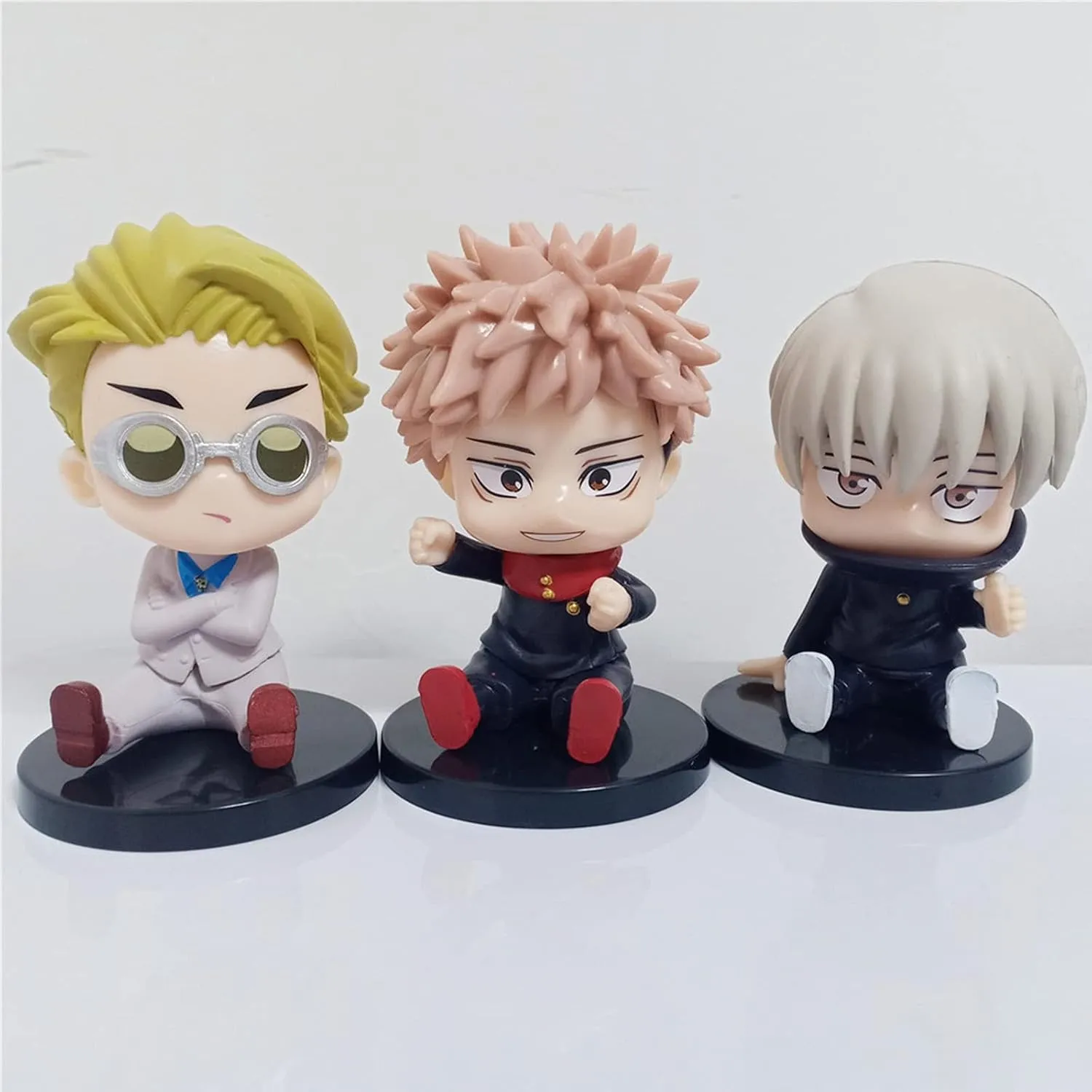 7pcs JJK Mini Figures Set Geto Suguru Action Figure 7cm Cute Anime Figurines JJK Fushiguro Toji Statue Cake Topper Desktop Collections