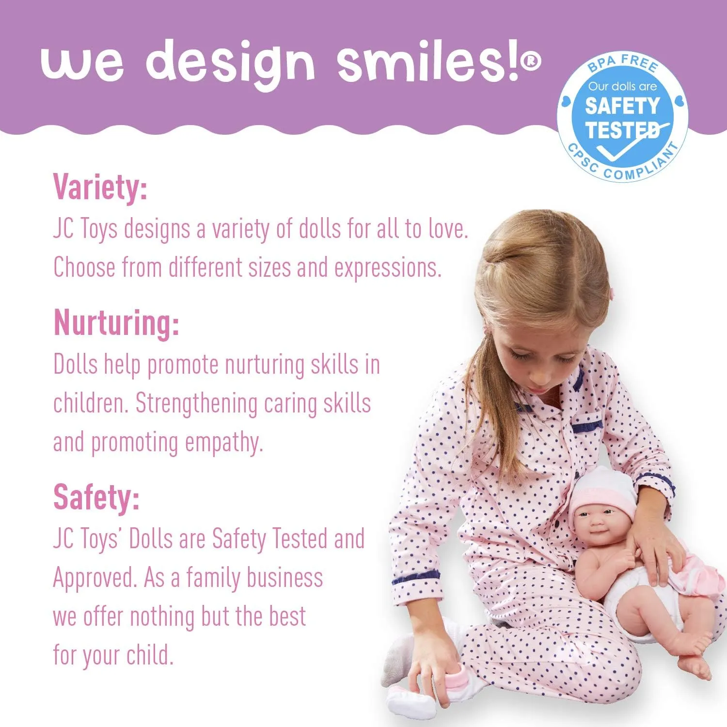 8 piece Layette Baby Doll Gift Set | JC Toys - La Newborn Nursery | 14" Life-Like Smiling Doll w/ Accessories | Blue | Ages 2 