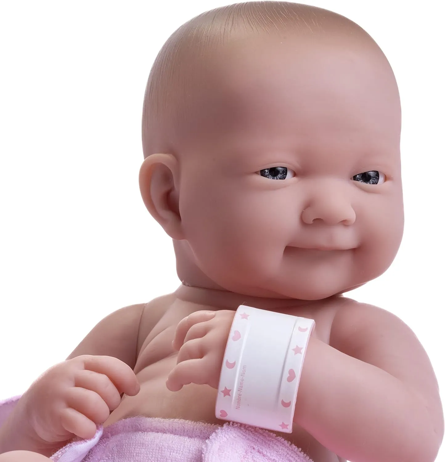 8 piece Layette Baby Doll Gift Set | JC Toys - La Newborn Nursery | 14" Life-Like Smiling Doll w/ Accessories | Pink | Ages 2 , Pink Smiling