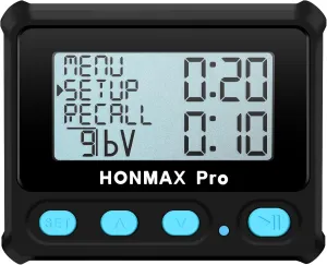 8100 Professional Interval Timer and Stopwatch, Backlight, USB-C Charged, Clock -Black