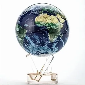 8.5-inch Floating Globe with Satellite Cloud Design, Rotating Desk World Globe for Home, Office, Classroom Decoration, Educational Gift for Kids & Adults, Creative Birthday Satelli