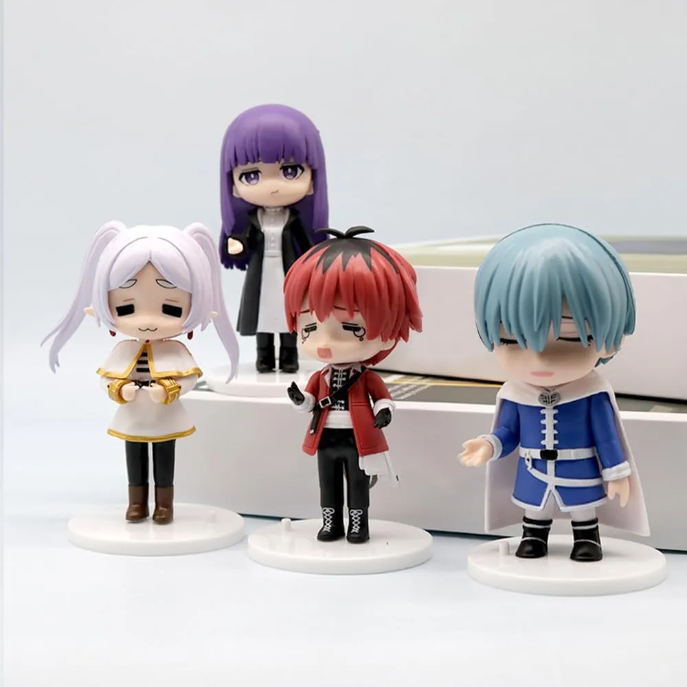 8pcs Frieren Figures Set Cute Mini Figurines Anime Frieren Fern Action Figure 10cm Stark Statue Cake Topper Desktop Decoration Collectibles Gift