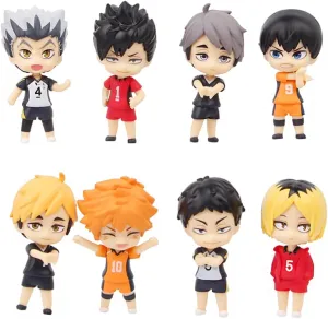 8pcs Kuroo Tetsurou Action Figure 7.5cm Cute Kozume Kenma Anime Figurine Kotaro Bokuto Statue Models Cake Topper Desktop Ornament Collections
