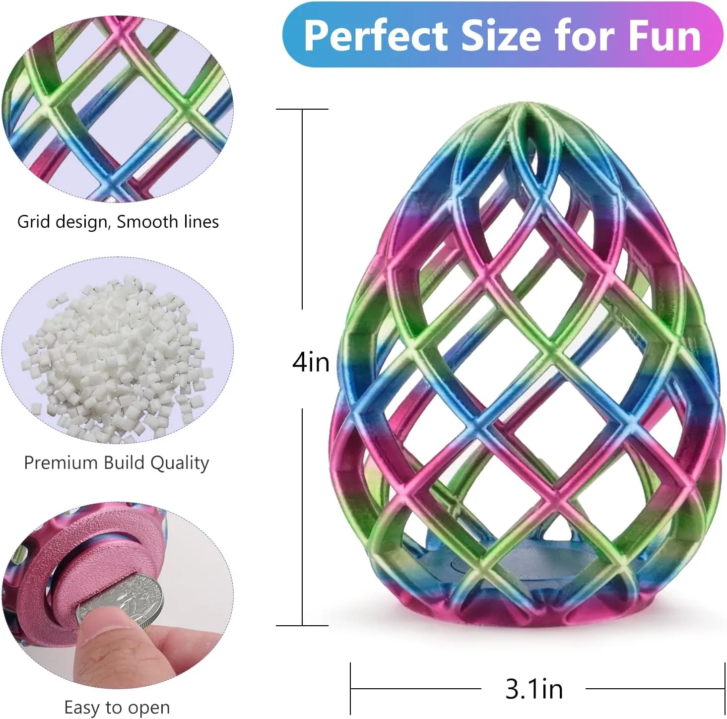 9 Packs 3D Printed Dragon Eggs Mini Animals, 3D Printed Fidget Toys Figures Set, Fidget Desk Toys 3D Printed Stuff, Party Favors Set