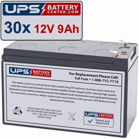 (30) 12V 9Ah F2 Compatible Replacement Battery Set for Liebert Nfinity 8kVA by UPSBatteryCenter
