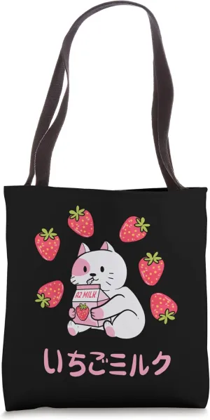 A2 Milk Producer Maker Anime Figurine Kawaii Strawberry Milk Tote Bag