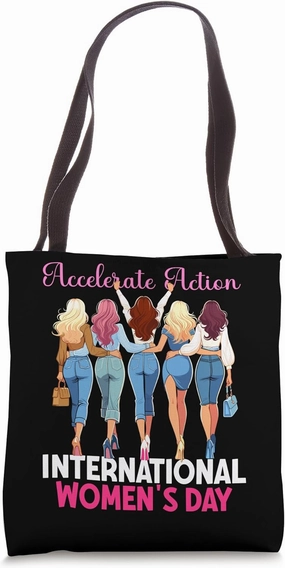 Accelerate Action International Women's Day 8 March Women Tote Bag