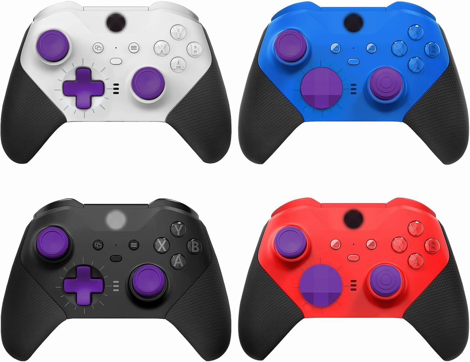Accessories for Xbox One Elite Series 2 Controller(Model 1797), Metal Thumbsticks Paddles Joysticks Replacement Parts Kits Compatible with Xbox Elite Wireless Controller Series 2 Core(Purple)