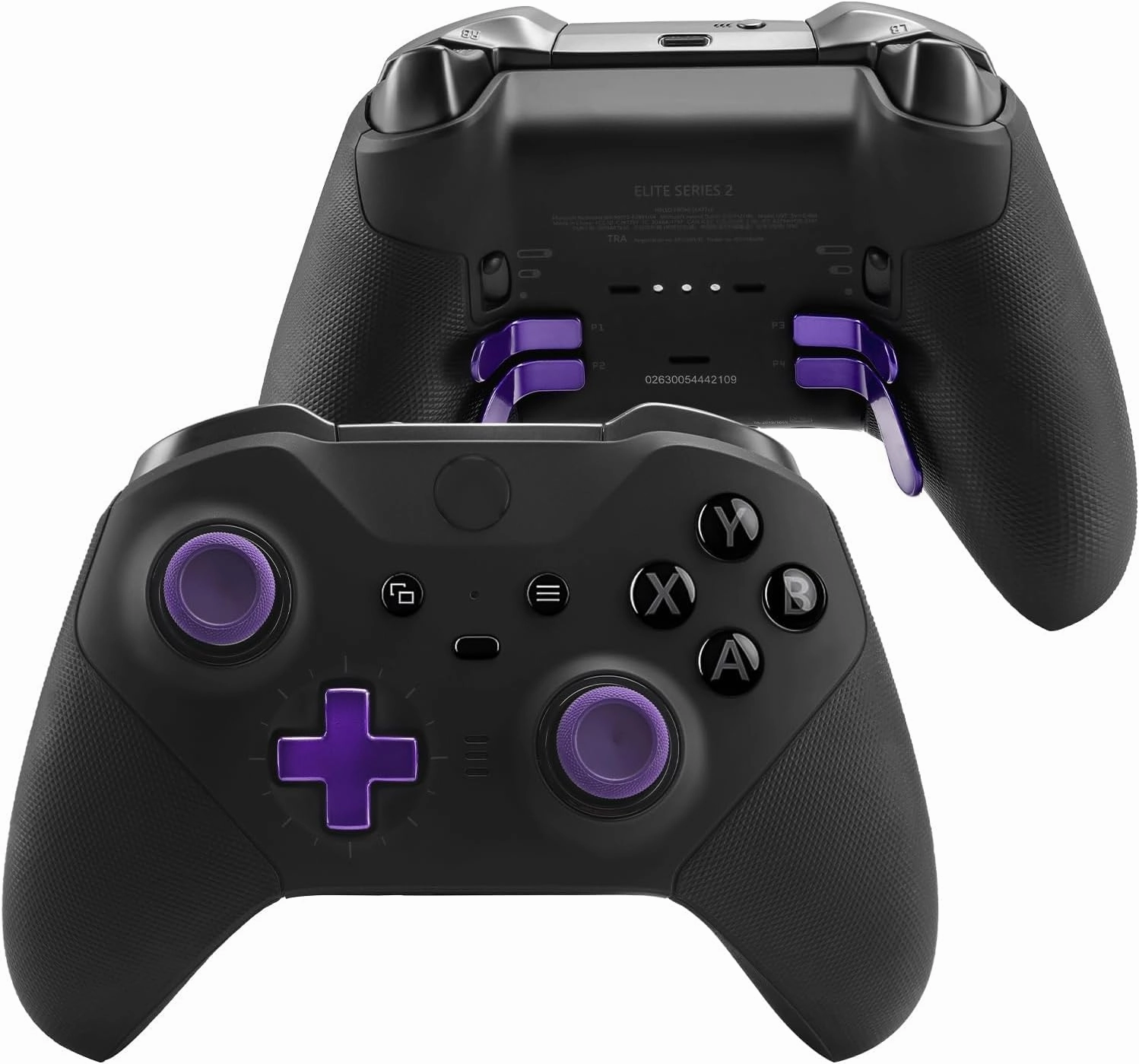 Accessories for Xbox One Elite Series 2 Controller(Model 1797), Metal Thumbsticks Paddles Joysticks Replacement Parts Kits Compatible with Xbox Elite Wireless Controller Series 2 Core(Purple)