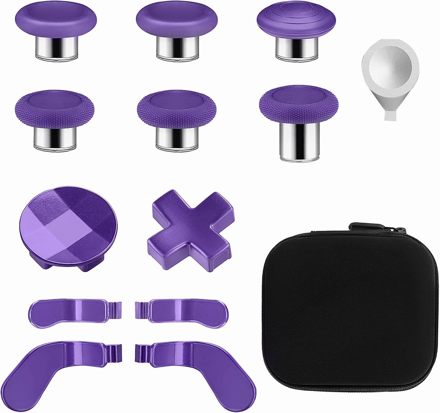 Accessories for Xbox One Elite Series 2 Controller(Model 1797), Metal Thumbsticks Paddles Joysticks Replacement Parts Kits Compatible with Xbox Elite Wireless Controller Series 2 Core(Purple)