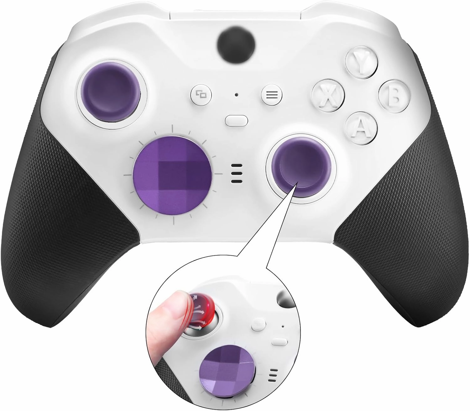 Accessories for Xbox One Elite Series 2 Controller(Model 1797), Metal Thumbsticks Paddles Joysticks Replacement Parts Kits Compatible with Xbox Elite Wireless Controller Series 2 Core(Purple)