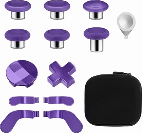 Accessories for Xbox One Elite Series 2 Controller(Model 1797), Metal Thumbsticks Paddles Joysticks Replacement Parts Kits Compatible with Xbox Elite Wireless Controller Series 2 Core(Purple)