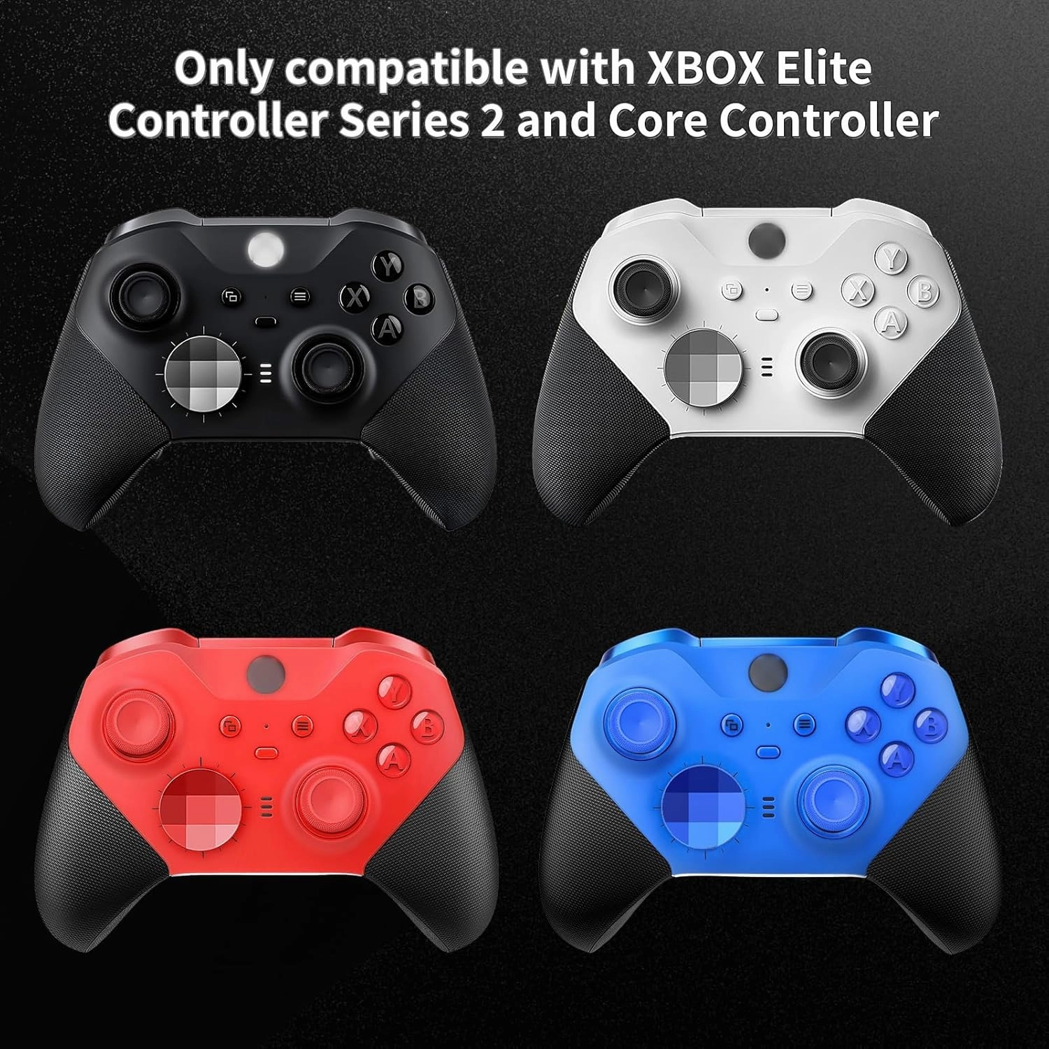 Accessories for Xbox One Elite Series 2 Controller(Model 1797), Metal Thumbsticks Paddles Joysticks Replacement Parts Kits Compatible with Xbox Elite Wireless Controller Series 2 Core(Purple)