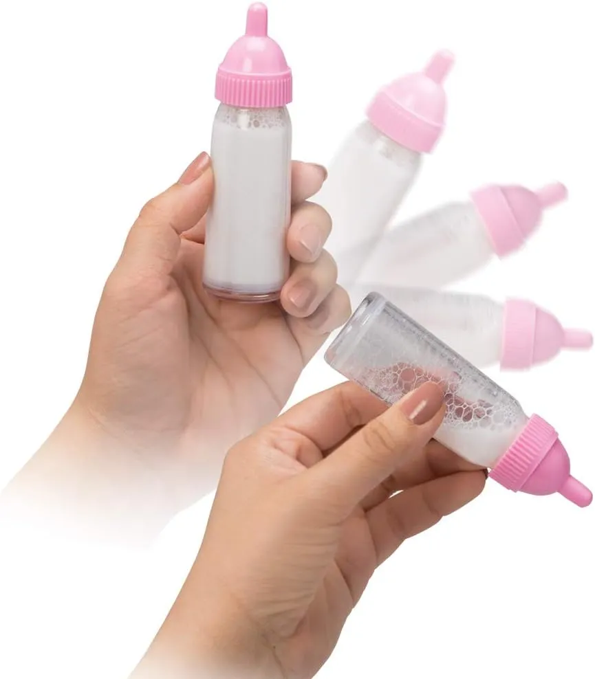 Adora Adoption Babies Essentials, 8-Piece Adoption Baby Doll Accessories and Bunny Toy includes Pink Bassinet, Ruffled Onesie, Headband, Blanket, and Bottle Birthday Gift For Ages 3  - It's A Girl