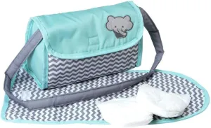 Adora Baby Doll Diaper Bag with Sturdy Straps, Includes Changing Mat and 2 Doll Diapers (Fits 13" Dolls), Birthday Gift For Ages 3  - Zig Zag Print