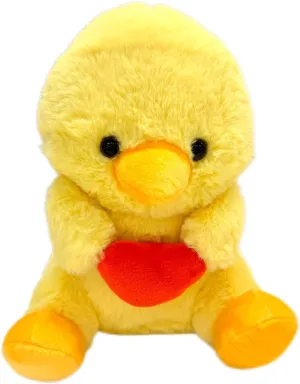 Adorable Yellow Duck Plush Toy with Heart – Soft and Cuddly Stuffed Animal for Kids, Babies, and Plush Toy Lovers