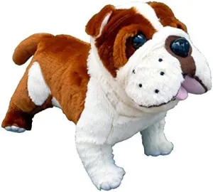 Adore 14" Buddy The Bulldog Plush Stuffed Animal Toy with Farting Sound