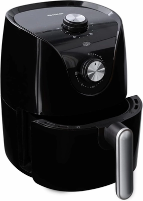 Aiwa Compact Air Fryer, 2.6 Qt, 1200W Electric with 400F Fast Heating, 360 Convection Cooking, 60 Minute Timer, Easy Clean Design for Oil-Free Crispy Meals