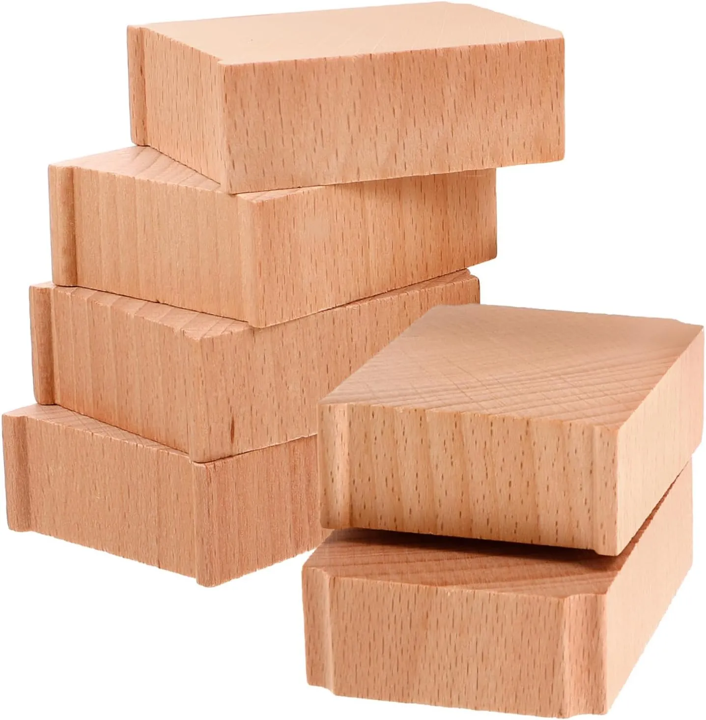 Alasum 6pcs Wooden Train Bridge Risers Elevate Your Toy Railway Track Support Accessories for Enhanced Stability and Fun