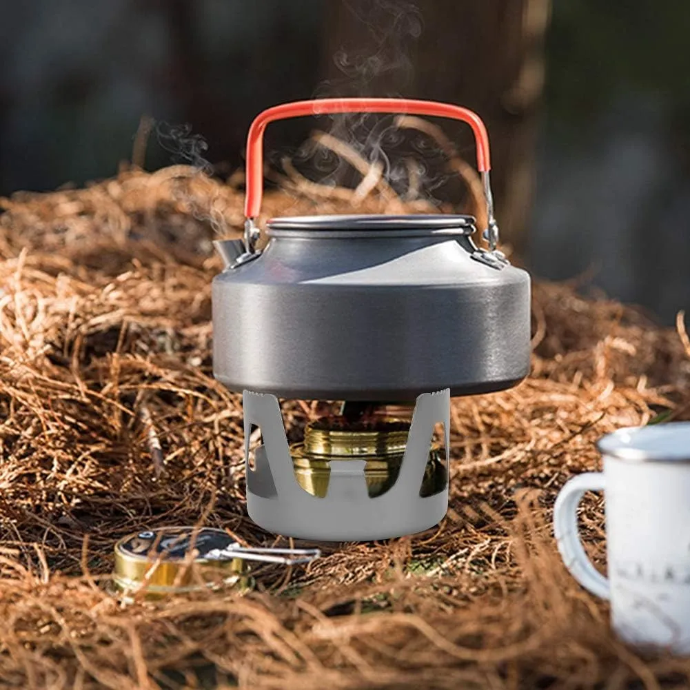 Alcohol Burner, Outdoor Portable Mini Cooking Spirited Alcohol Fuel Stove Alcohol Stove Portable Stove Portable Camping Stove for Picnic BBQ Camp Hiking (Grey)