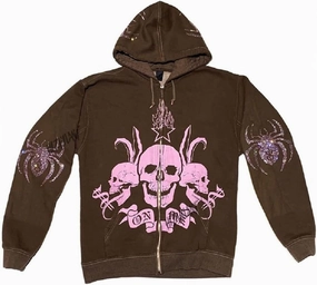 Alt Emo Clothes Women Oversized Zip Up Hoodies Rhinestone Y2k Aesthetic Skeleton Sweatshirts Grunge Gothic Jacket Streetwear