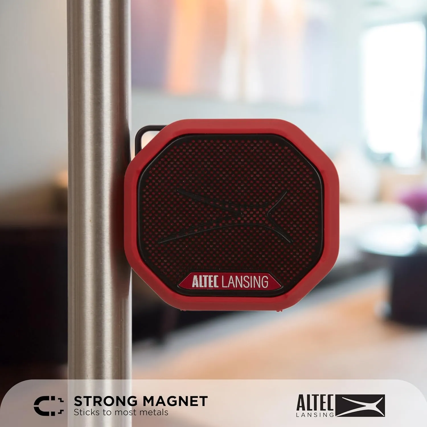 Altec Lansing HYDRATREK Magnetic Bluetooth Speaker, Waterproof IP67, 5W RMS Output, True Wireless Pairing, USB-C Quick Charge, 3.7V 400mAh Battery, Voice Assistant, Perfect for Any Adventure