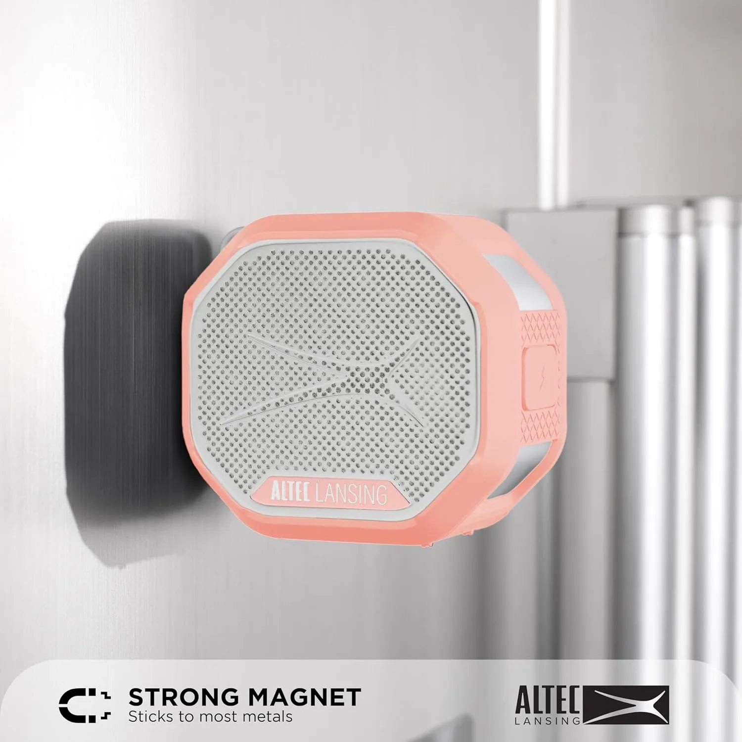 Altec Lansing HYDRATREK Magnetic Bluetooth Speaker, Waterproof IP67, Portable Speaker, True Wireless Pairing, USB-C Quick Charge, 3.7V 400mAh Battery, Voice Assistant, Perfect for Any Adventure…