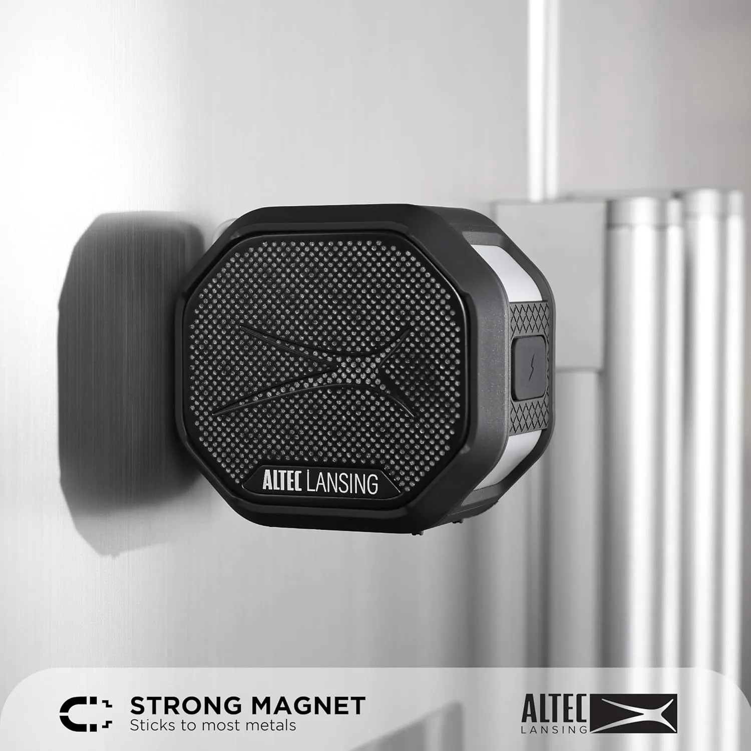 Altec Lansing HYDRATREK Magnetic Bluetooth Speaker, Waterproof IP67, Portable Speaker, True Wireless Pairing, USB-C Quick Charge, 3.7V 400mAh Battery, Voice Assistant, Perfect for Any Adventure…