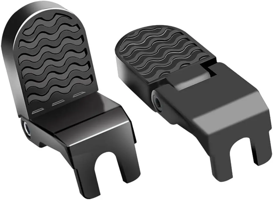 Aluminum Alloy Rear Footrest Pegs for Electric Bikes Convenient Folding Feature, Set of 2 (M15)
